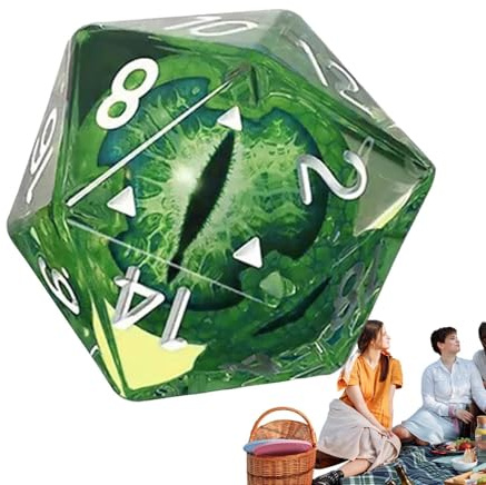 Polyedrische Würfel Auf 20 Seiten - Dragon Eye Dice, RPG Rollenspiel | Farbwürfel Für Brettspiele, Würfelsammlung Für Tischspiele, Interaktives Zubehör Für Spielliebhaber