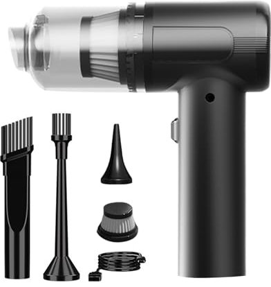 Generico Aspirapolvere Auto - Aspirapolvere Wireless | Spolvero Aria Wireless Ricaricabile Portatile Per Veicolo Per Animali Domestici Divano Interno Tappeto Casa