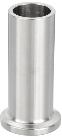 PATIKIL Stainless Steel 304 Sanitary Fitting, Long Weld Clamp Ferrule Pipe Fitting 3/4(19mm) Tube OD Connector 25.4mm Ferrule Flange OD for Brewery Winery Food Processing
