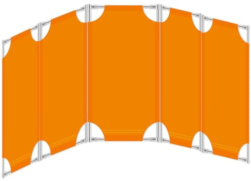 AMUFJJ Freestanding Welding Partition 3 4 5 6 Panel, 4ft Fiberglass Screens Curtain & Transparent Room Divider for Factory/Industrial, Removable Spark Guard Blocker(5 Panel)