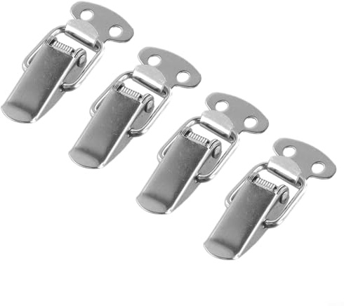 Lot de 4 loquets à bascule à ressort en acier inoxydable pour armoire