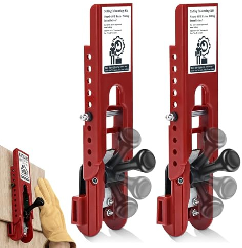 Candeon Siding Installation Tools, 2pcs Adjustable Siding Mounting Tool Kit For 5/16 Inch Fiber Cement Boards Siding, Gecko Gauges Lap Siding Gauges Lap Side Gauges Clamps