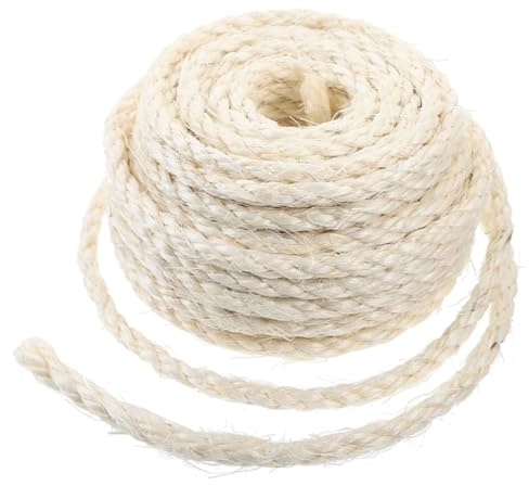 Didiseaon Corda di Sisal Naturale per Tiragraffi per Gatti Corda di Canapa Tagliabile e Sostituibile per Uso Quotidiano e Fai da Te Accessori per Casa