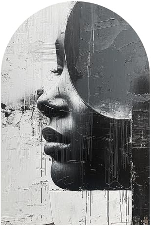 DEQORI Papier peint mural autocollant - 120 x 180 cm - Motif silence fragmenté - Toile textile - Amovible, décoratif et indéformable - Pour salon, bureau, couloir ou chambre d'enfant