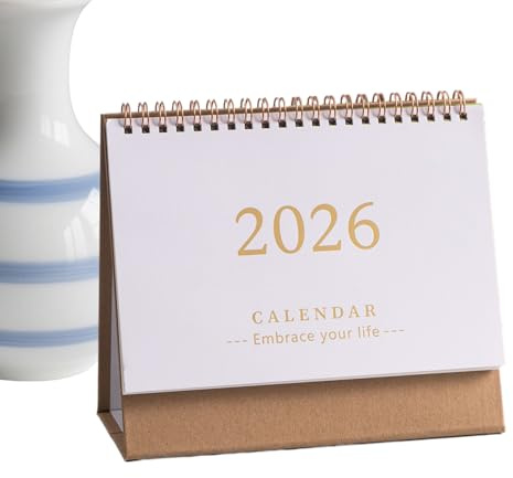 Planificador de escritorio, calendario de mesa de 12 meses de julio de 2025 a diciembre de 2026, decoración del hogar para planificación diaria, fecha de registro, vacaciones, cumpleaños, profesores