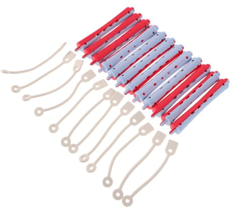 COLLBATH Ensemble de 12 Tiges de Permanente en Plastique Antidérapantes, Outils de Coiffage Haute Efficacité et Sûrs pour Coiffure Maison et Salon