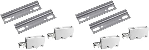 Metafranc Schrankaufhänge-Set - Inkl. 2 Schrankaufhänger (rechts & links) & 2 Aufhängeschienen - Zum einfachen Aufhängen von Hängeschränken/Schrankhalterung/Schrankträger/Wandaufhängung / 353006