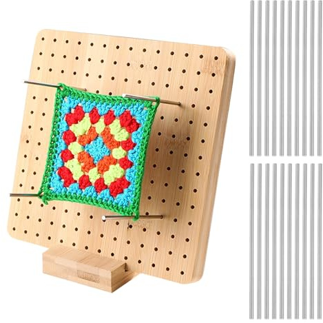 Zerodeko Bloqueador 20 Piezas Crochet de Acero Inoxidable Resistentes y Portátiles para Tabla de para Proyectos de Tejido y Crochet