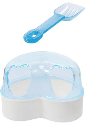 FGDTREE Grand récipient de bain pour hamster, boîte de toilette portable avec anti-déversement pour petits animaux de compagnie, récipient de bain de sable