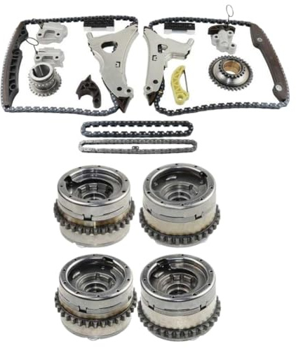 Timing Chain Kit with Camshaft Adjuster Set for W205 W212 C350 C400 E350 E400 GLK350 ML350 ML400 SL400 SLK350 with M276 3.0L and 3.5L V6 Engines