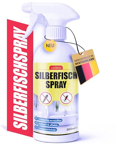 Premium Silberfisch Spray und Papierfisch Spray – Silberfische bekämpfen leicht gemacht – Effektive Abwehr & Alternative zu Silberfischfalle und Köderdose – für Bad, Küche, Keller & Wohnräume 500ml