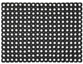 andiamo Fußmatte aus Weichkautschuk - Fußabtreter Hauseingang - Gummimatte im Außenbereich - pflegeleicht, wetterfest und zuschneidbar - Fallschutzmatten Outdoor - Schmutzfangmatte 40 x 60 cm Schwarz