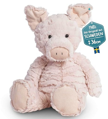 Mollis Kuscheltier - Kuschelschwein - 36 cm - Plüschtier-Schwein - Kinder-Kuscheltier - weiches Stofftier für Kinder und Babys