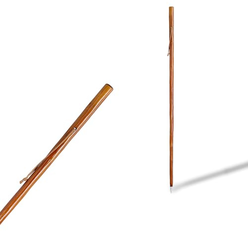 Bordón Caminar por montaña Senderismo Talla L 125cm Madera castaño Oscuro (533)