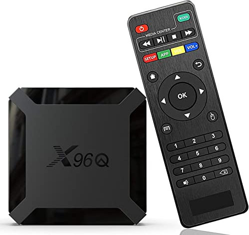 Box Android 10.0 X96Q Mini 1GO RAM 8GO ROM Transformateur en Smart TV 4K HD Multimedia WiFi 2.4G - Écran de Téléphone sur TV Avec Option Screen Mirroring