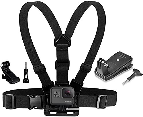 YHTSPORT - Correa de arnés de pecho compatible con GoPro y soporte de correa de mochila Quick Clip Mount, todos los dos compatibles con las cámaras DJI Osm o y otras cámaras