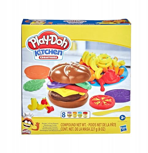 Play-Doh Küchenwerkstatt Hamburger und Pommes Frites Spielteig Set