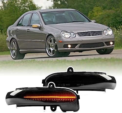 njssjd Dynamische LED-Seitenspiegelanzeige Sequentieller Blinker Blinker für M-Ercedes Benz C-Klasse W203 S203 2000-2007 CL203 2001-2007