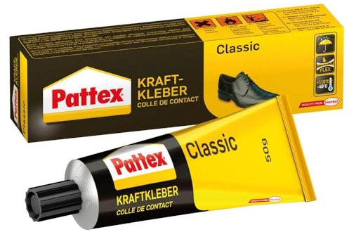 Pattex Kraftkleber Classic, extrem starker Kleber für höchste Festigkeit, Alleskleber für den universellen Einsatz, hochwärmefester Klebstoff, 1 x 50g