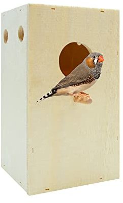 FINCA CASAREJO Caja Nido de Madera para Pájaros (4uds) – Uso Exterior en Jardines, Balcones – Casa para Pequeñas Aves Silvestres – Acerca la Naturaleza a Toda la Familia, Ayuda al Medio Ambiente