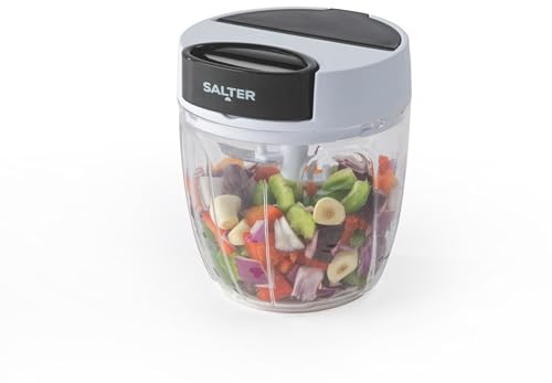 Salter Pull Chopper, 900ml Manual Food Chopper With Stainless Steel Blades