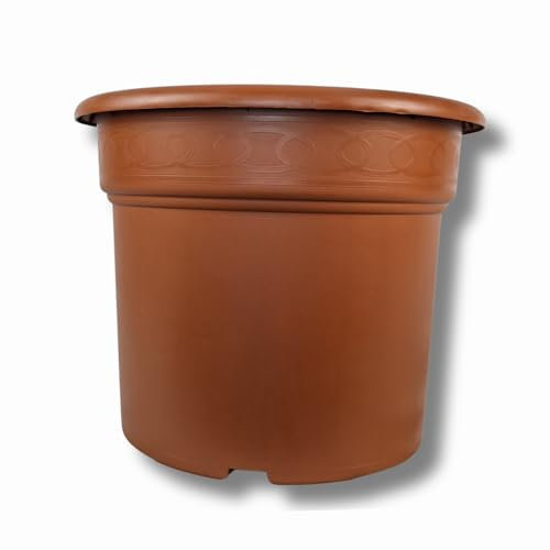 GROWMANIA Maceta Marrón 35L para Plantas | Macetero Decorativo Pequeño para Interior y Exterior | Tiesto para Cultivos
