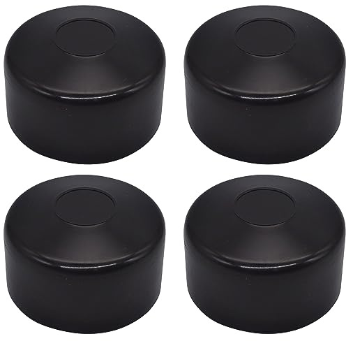 SKIR'CO (4 Stück) Zaunpfostenkappen rund 60 mm schwarz Kunststoffkappen für runde Zaunpfosten Zaunpfosten Zaunpfosten Abdeckungen Schwarz RAL 9005 Farbe