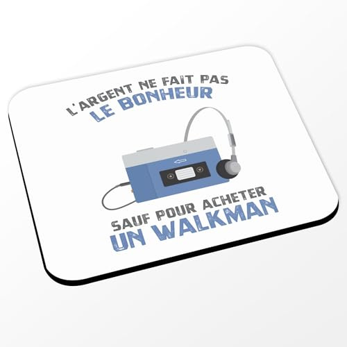 Tappetino per mouse bianco – Radio Cassette – Argento non fa la felicità – (dimensioni 24 x 20 cm)