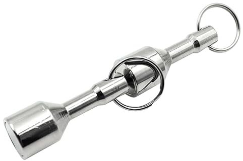 ANCLLO 2pcs Magnetic Key Ring, Pocket Magnets for Purse with Strong Magnetic Rare Earth Neodymium, Gold, Silver, Jewelry, Metals Test Magnet, Convenient Magnetic Tool