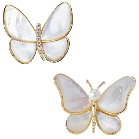 AFCJLTO Broche élégante et exquise 2 pins pour vêtements,broche,broche femme vetement,Pinces pour Châle, souvent utilisée pour hijab et décolleté,Parfaite pour les employés de bureau au quotidien