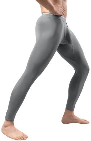 WAZHAKU Herren Legging Öl Sportlich Hosen Lang Glossy Leggin Yoga Tanzhosen Unterhose Longjohns Unterwäsche Strumpfhosen Herren Hose Transparent Leggings Nylon Strumpfhose Lange Unterhosen