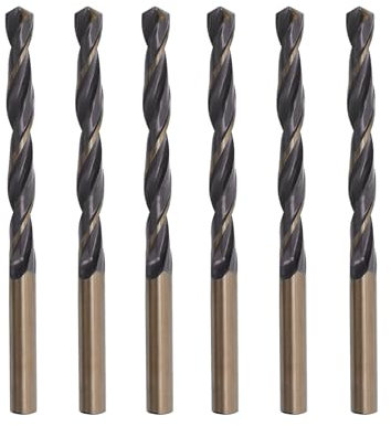 Misuyue 6pcs Foret Metal Hélicoïdaux, 5mm HSS Forets Meche Metal Professional pour Cuivre Fer Inox Alliage Aluminium Bois
