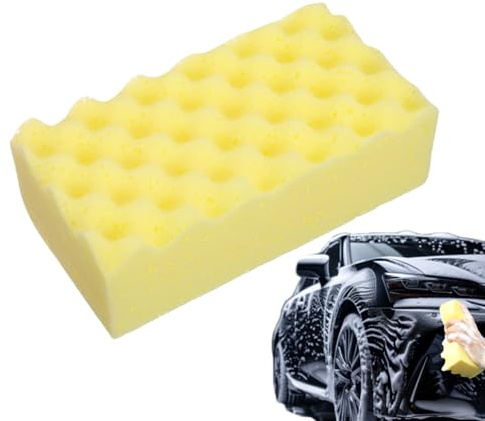 Spugne per auto per dettagli interni – Spugna per lavaggio auto, impugnatura extra spessa e facile cambio di schiuma spessa, pneumatici per lucidatura, utensili per cucina, bagno,