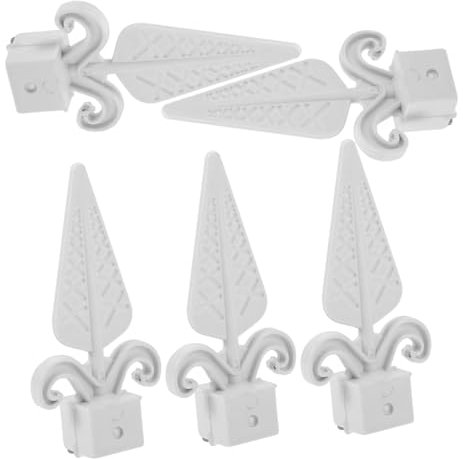 DIYEAH 10pcs White Fence Finial Fence Topper Outdoor Decorative Post Finials Pointed Shape for Garden Gate Border Accessories