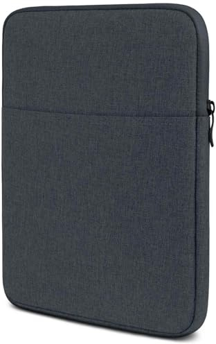 moex Tablet Hülle für TABWEE T90 Tasche mit Reißverschluss und Fach für Zubehör, Nylon Stoff Sleeve weich Gepolstert, Schutzhülle Minimalistisch Dash Case, Anthrazit