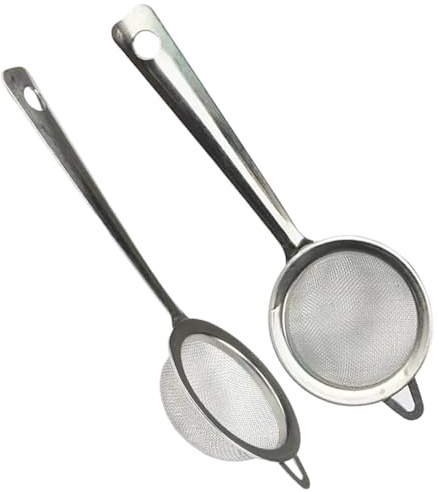 2-Piece Stainless Steel Tea Infuser Set with Fine Mesh - Reusable Loose Leaf Strainers for Mugs & Cups, Dishwasher Safe