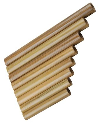 Panflöte Für Erwachsene 8 Pfeifen Panflöte Holzblasinstrument Traditionelles Instrument Bambus(8 left)