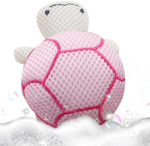 Shower Puff - 5.51×3.54×2.36in Cartoon Turtle Loofah, Soft Bath Sponge, Long Lasting Cute Body Cleaner | Gentle Mesh Scrubber Children Boys Girls, Fun Bathing Tool for Bathroom Daily Hygiene Use