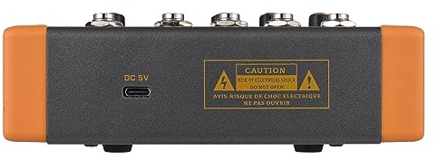 RiToEasysports Professionell 8-kanals Mixerkonsol, Kompakt Digital Ljudmixer för Hemmakaraoke, Metallram, 8-kanals Stereobord för Musikinspelning, Lämplig för Högtalarmikrofonförstärkare, DC 5V