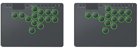 Kexpery Arkadkontroll utan spak, 14 tangenter, RGB för PC-konsol, stöder hot swaping för PS4-switch