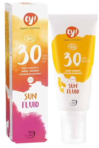 ey! organic cosmetics Sunspray Sonnenspray LSF 30+ wasserfest, vegan, ohne Mikroplastik, Naturkosmetik für Gesicht und Körper, 1er Pack (1 x 100ml)