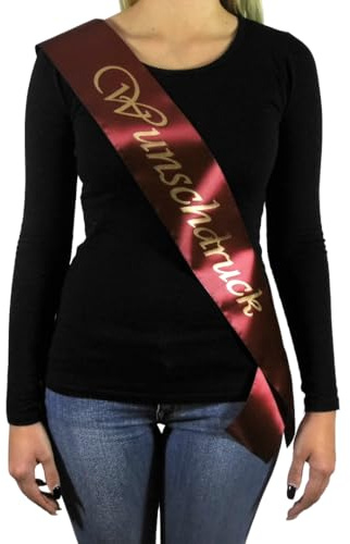 A4W Schärpe Hochzeit, Satinband, Wunschdruck, Schriftfarbe, Geburtstag, Schärpe Junggesellenabschied, JGA Accessoires, Schärpe für Frauen, Hen Party, Schärpe für Damen, Abschlussball, Veranstaltung.