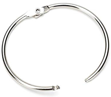 Coideal Large Metal Binder Rings - 20 Pack 2.5 Inch Silver Leaf Loose Flash Card Book Binding Rings, Big Circle Keyring Hoop