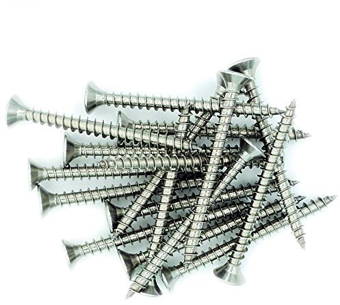 No.5 x 0.8 (3.5mm x 20mm) Pozi Countersunk Chipboard Screw - Stainless Steel (A2) (Pack of 20)