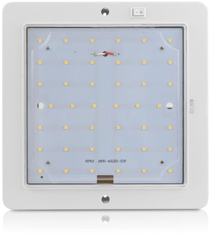 Plafonnier LED, lumière de toit de voiture 12V 9W, lampe intérieure pour camping-car caravane camping-car camion remorque véhicule, blanc chaud