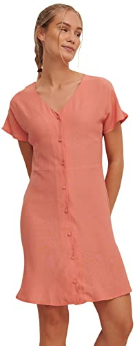 NA-KD Button Front Mini Dress Vestido Casual, Desert Pink, EU 40 para Mujer