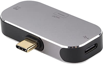 3 en 1 USB C Hub, PD 100W 4K 60Hz Tipo C Macho a Mini DP Tipo C Estación de Acoplamiento Hembra para Windows, para Android, para OS X