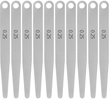 QUARKZMAN 10pz Sensore Calibro 0.25mm Spessore Calibro 65MN Acciaio Metrico Divario Misurazione Strumento Singola Lama