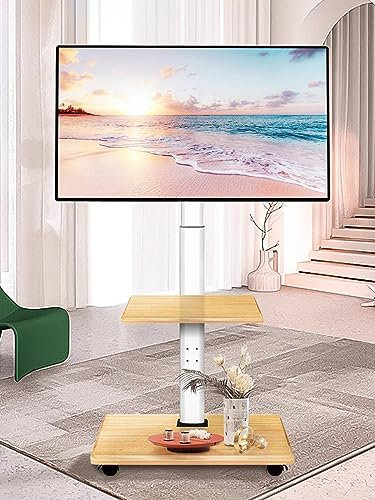 TV Ständer/ TV Standfuß Schlafzimmer TV-Ständer Mit Höhenverstellbarer Und Schwenkbarer Halterung, Mobiler Fernsehwagen Für 32-65 Zoll Flach Gebogenen Bildschirm, Kleine Tv-Konsole ( Color : Style-2 )