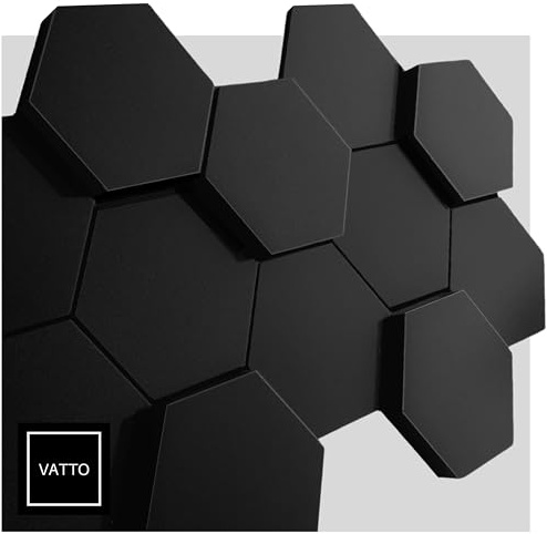 Akustikpaneele 3D HEXAGON Schallabsorber WAND Schalldämmung SCHALLSCHUTZ sound absorber SCHALLSCHUTZMATTE Akustikbild AKUSTIK PANEL Akustikplatten Akkustikpanellen (12x Ø32cm (25mm/50mm))